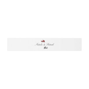 Red Silver Dragon Wedly Bands Einladungsbanderole
