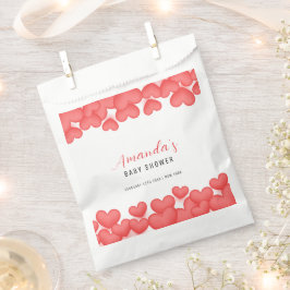 Red Simple A Little Sweetheart Baby Dusche Geschenktütchen