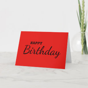 Red Simple Pop Art Happy Birthday Card Karte