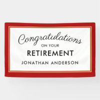 Red Simple Retirement Party