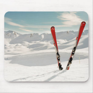 Red Skis Mousepad