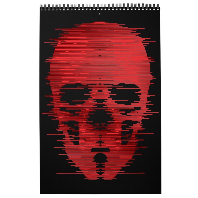 Red Skull Glitch Art Kalender (Titelbild)