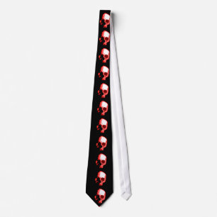 Red Skull Hand Zeichnend Artwork Neck Tie Krawatte