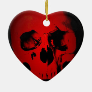 Red Skull Keramikornament