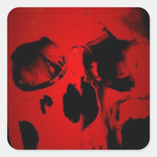 Red Skull Quadratischer Aufkleber