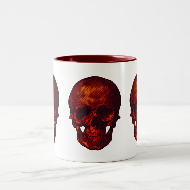 Red Skull Zweifarbige Tasse (Mittel)