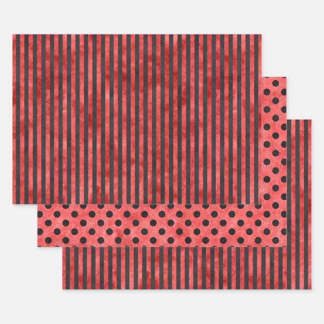 Red Skulls and Sunflower Series Design 11 Geschenkpapier Set (Set)