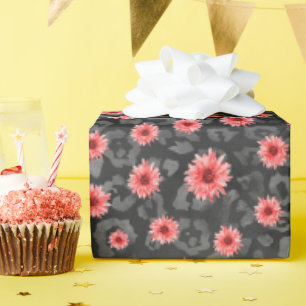Red Skulls and Sunflower Series Design 2 Geschenkpapier