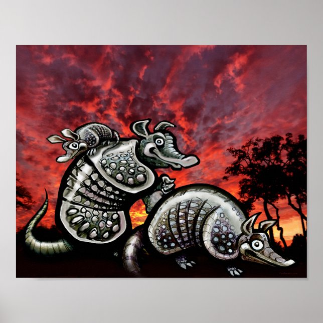 Red Sky Armadillos Poster (Vorne)