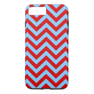 Red, Sky Blue Large Zickzack ZigZag Muster Case-Mate iPhone Hülle