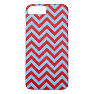 Red, Sky Blue Large Zickzack ZigZag Muster Case-Mate iPhone Hülle