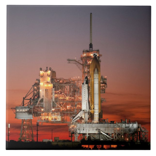 Red Sky for Space Shuttle Atlantis Start Fliese (Vorderseite)