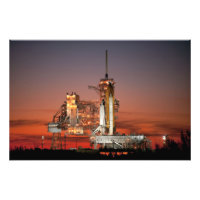 Red Sky for Space Shuttle Atlantis Start