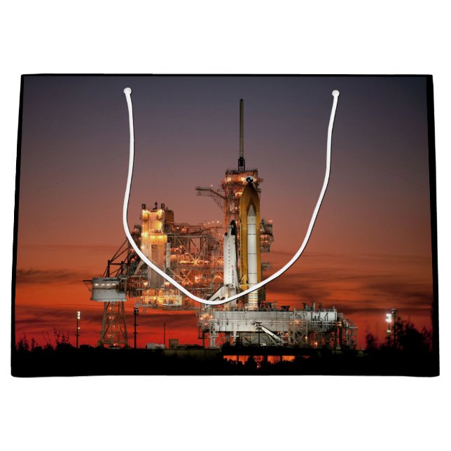 Red Sky for Space Shuttle Atlantis Start Große Geschenktüte (Vorderseite)