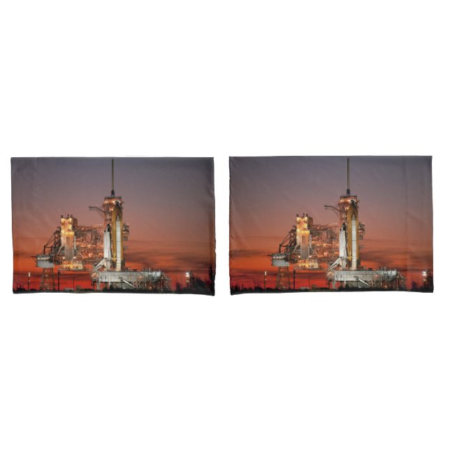 Red Sky for Space Shuttle Atlantis Start Kissenbezug (Vorderseite-Set)