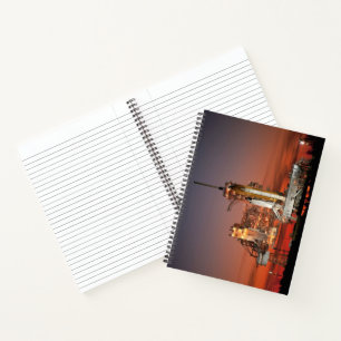 Red Sky for Space Shuttle Atlantis Start Notizbuch