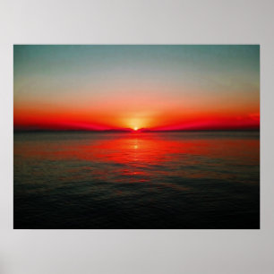 Red Sky in der Nacht Poster