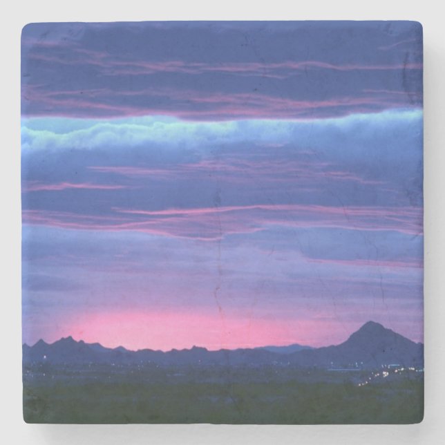 Red Sky - Steinuntersetzer (Vorderseite)