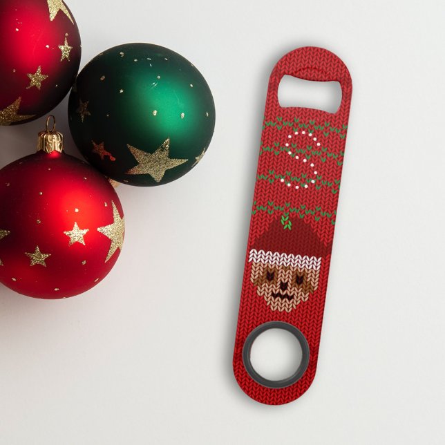 Red Sloth Weihnachtsfeiertag Bar Key Flaschenöffne (A cute Santa sloth bottle opener with space for your initial)