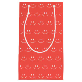 Red Smile Pattern Geschenktasche Kleine Geschenktüte