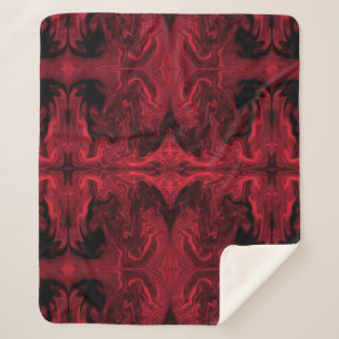 Red Smoke Sherpa Blanket Sherpadecke
