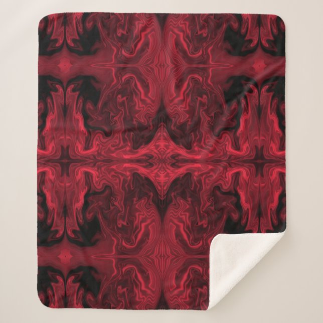 Red Smoke Sherpa Blanket Sherpadecke (Vorderseite)