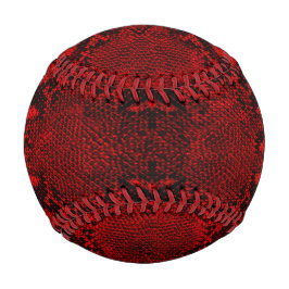 Red Snake Skin Print Baseball