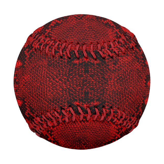 Red Snake Skin Print Baseball (Vorderseite)
