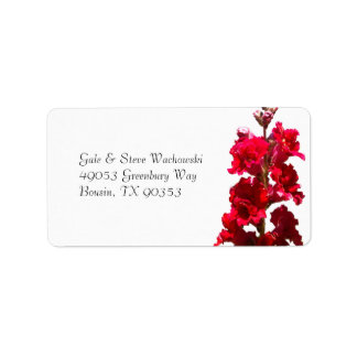 Red Snap Dragon Adressaufkleber