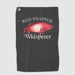 Red Snapper Whisperer Dark Fishing Handtuch