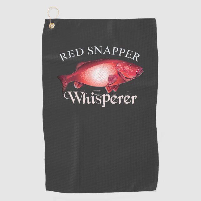 Red Snapper Whisperer Dark Fishing Handtuch (Vorderseite)