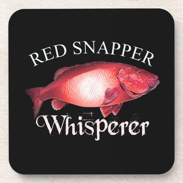 Red Snapper Whisperer Dark Getränkeuntersetzer (Vorderseite)