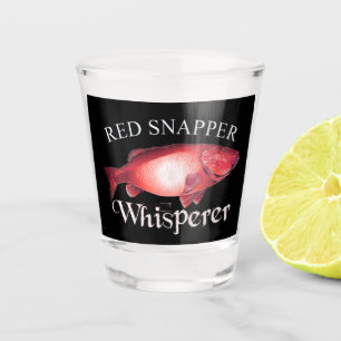 Red Snapper Whisperer Dark Schnapsglas