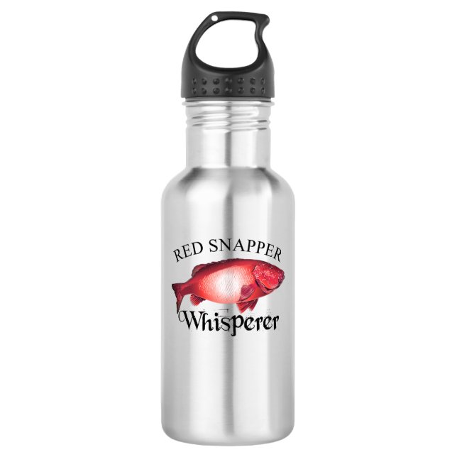 Red Snapper Whisperer Light Edelstahlflasche (Vorderseite)