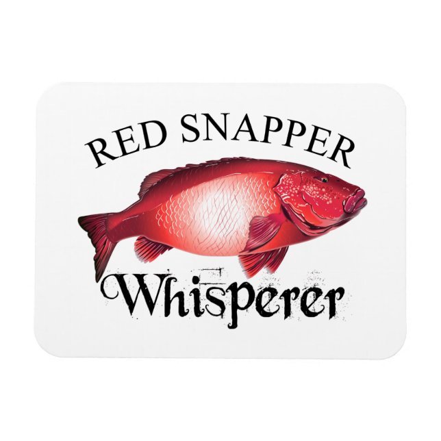 Red Snapper Whisperer Light Magnet (Horizontal)