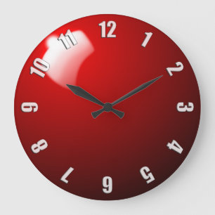 Red Snooker Ball Game Clock Design Große Wanduhr