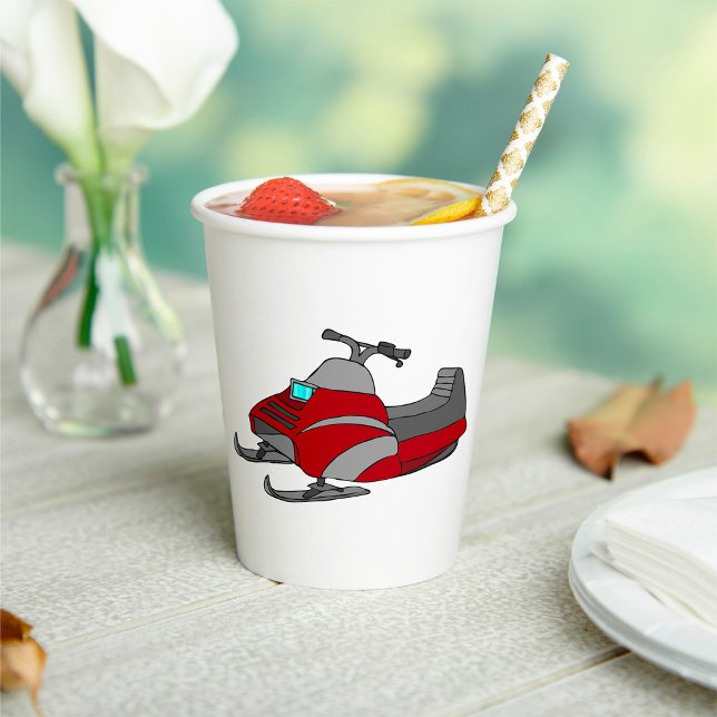 Red Snow Mobile Pappbecher (Von Creator hochgeladen)