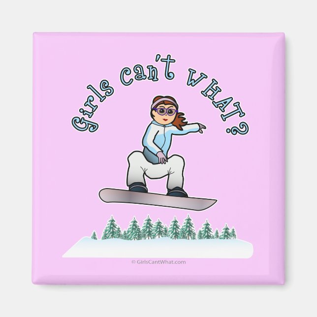 Red Snowboarder Magnet (Vorne)