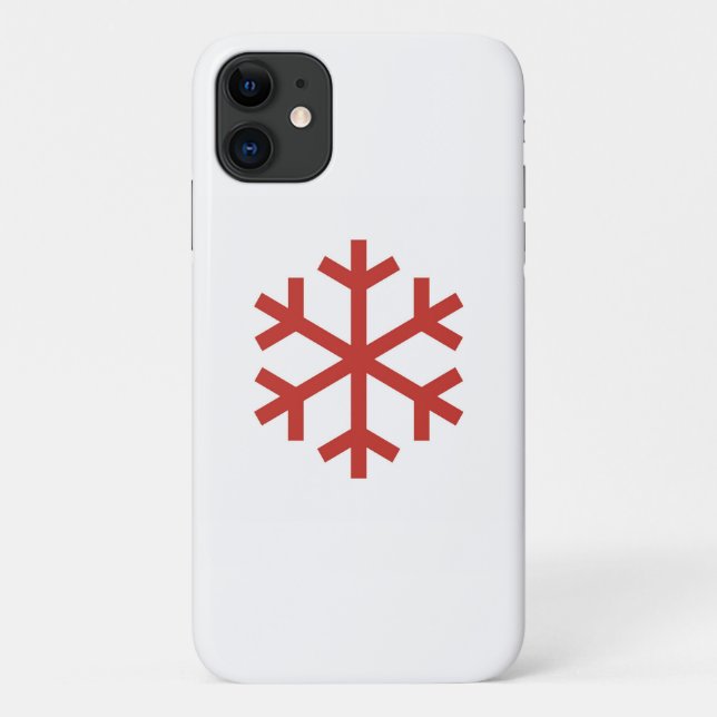 Red Snowflake Case-Mate iPhone Hülle (Rückseite)