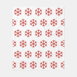 Red Snowflake Fleece Blanket