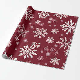 Red Snowflake Geschenkpapier