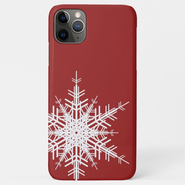 Red Snowflake iPhone Case (Rückseite)
