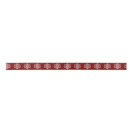 Red Snowflake Ribbon Satinband