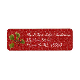 Red Snowflake Weihnachts-Briefmarke