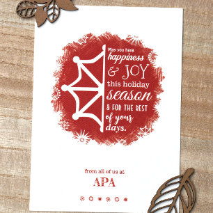 Red Snowflakes Company Holiday Card Einladung