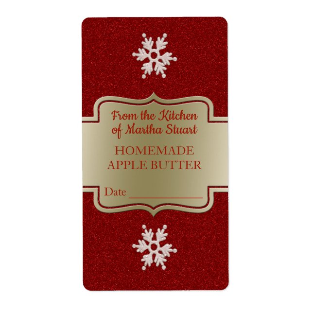 Red Snowflakes, hausgemachte Apple Butter Canning  (Vorne)