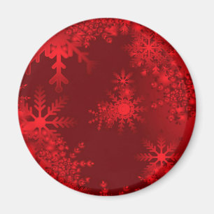 Red Snowflakes Magnet