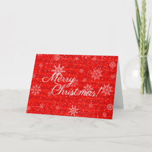 Red Snowflakes Weihnachtskarte Karte