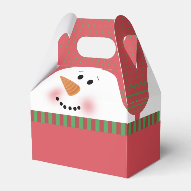 Red Snowman Gable Box Geschenkschachtel (Vorderseite)