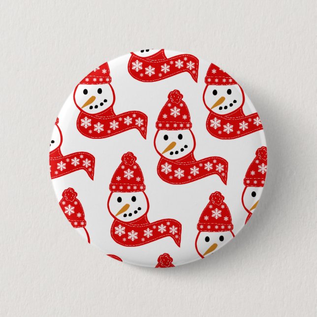 Red Snowmen Buttons (Vorderseite)